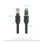 Vention Cable de Red RJ45 UTP 26AWG IKKBJ Cat.8 Negro 8m